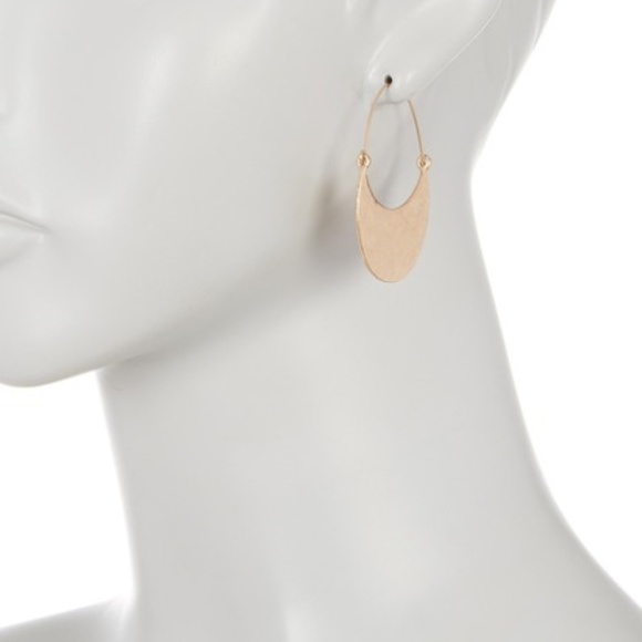 Nordstrom Half Crescent Hoop Earrings NWT 50 - Picture 2 of 2